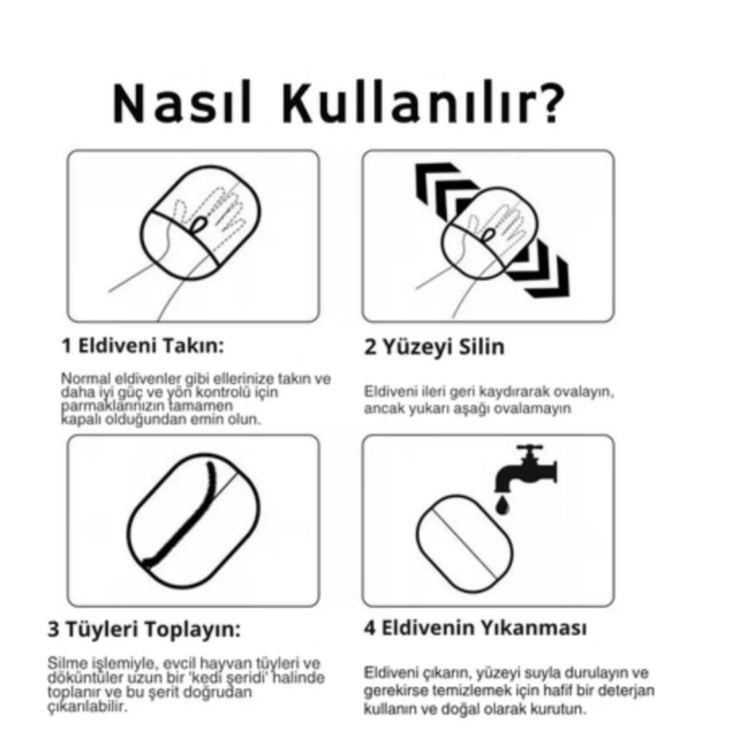 Patiska® - ULTRA TÜY TEMİZLEME ELDİVENİ